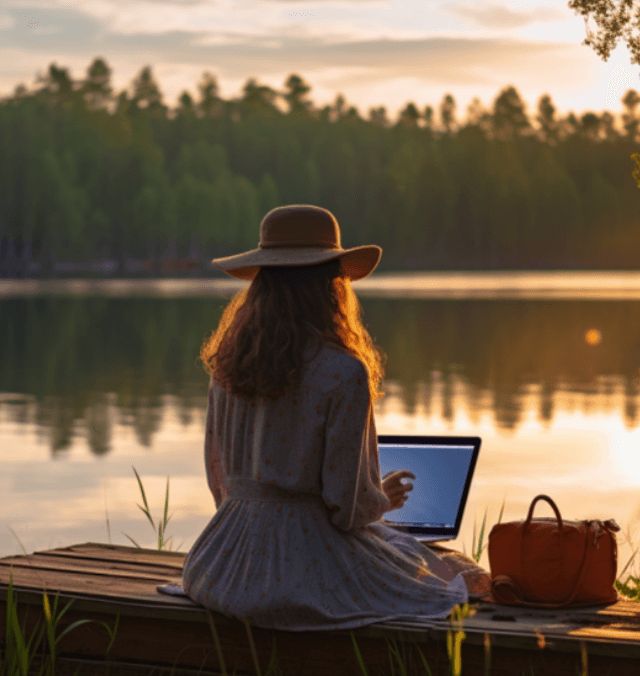 hero image of a woman enjoying programming